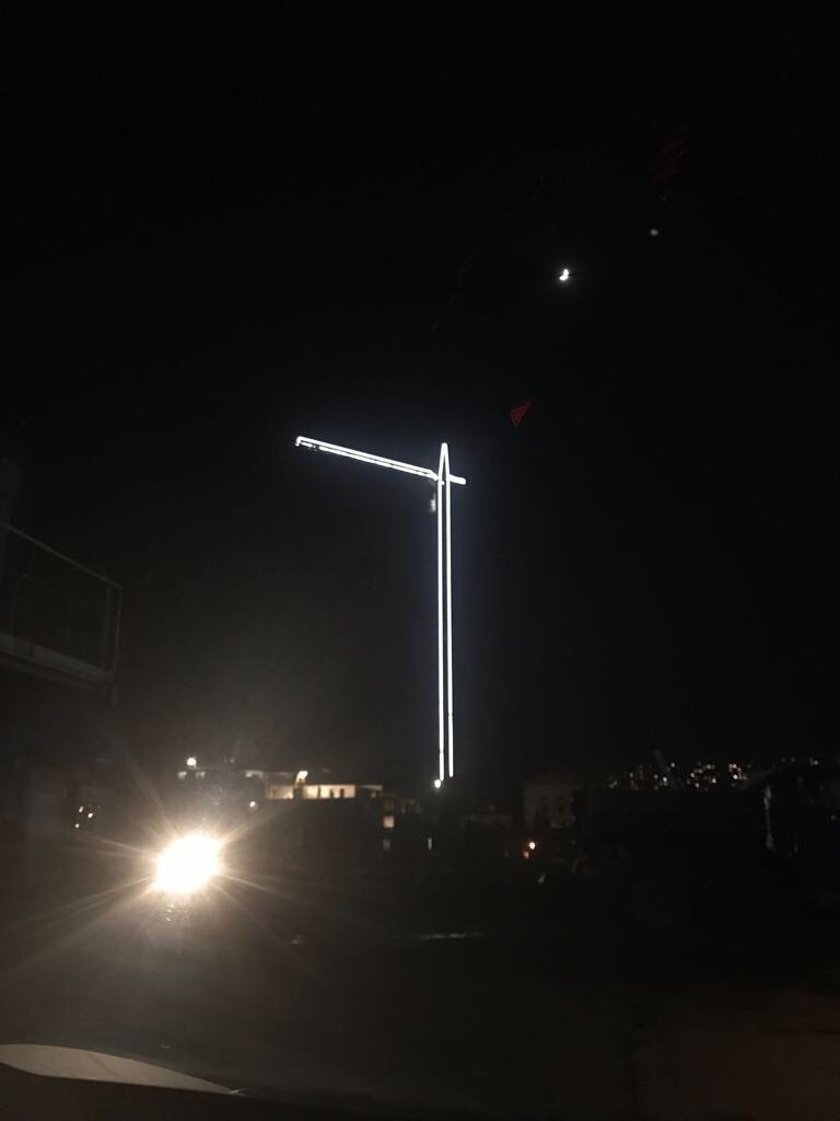 Подсветка башенного крана для ГК ПИК