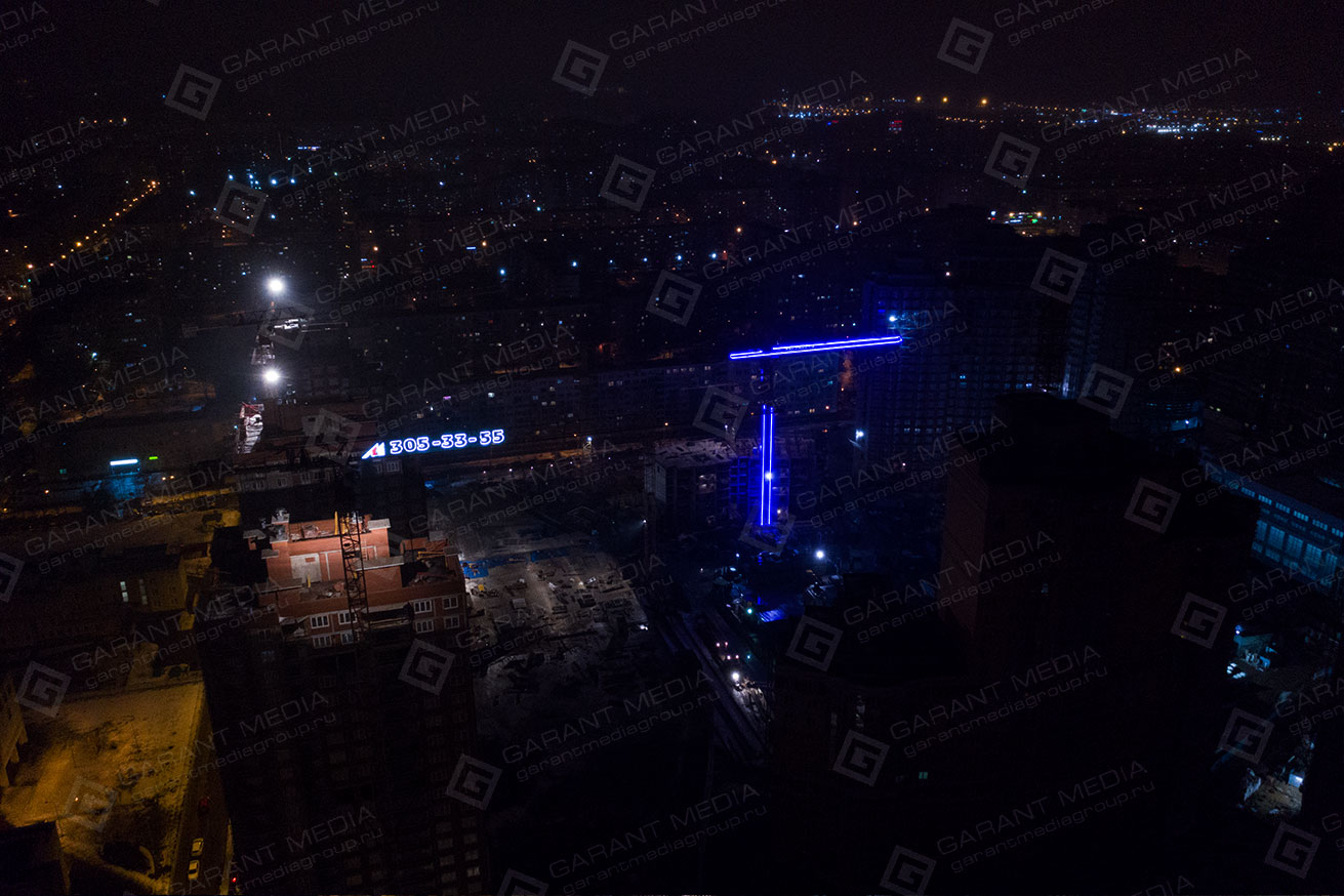 Рекламная подсветка башенных кранов "Л1"