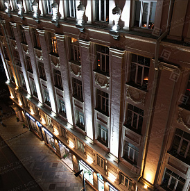 Декоративная подсветка бизнес центра в Москве